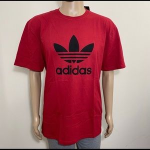 Adidas NWT Men's Climalite Tee Shirt T-Shirt Red / Black Sz L fits like XL